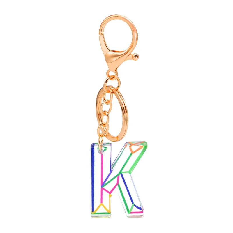 

26 Acrylic Resin Initial Keychains With Letters For You Custom Funny Cute A-Z Bling Car Key Bag Charm Gift Sleutelhangers Dames