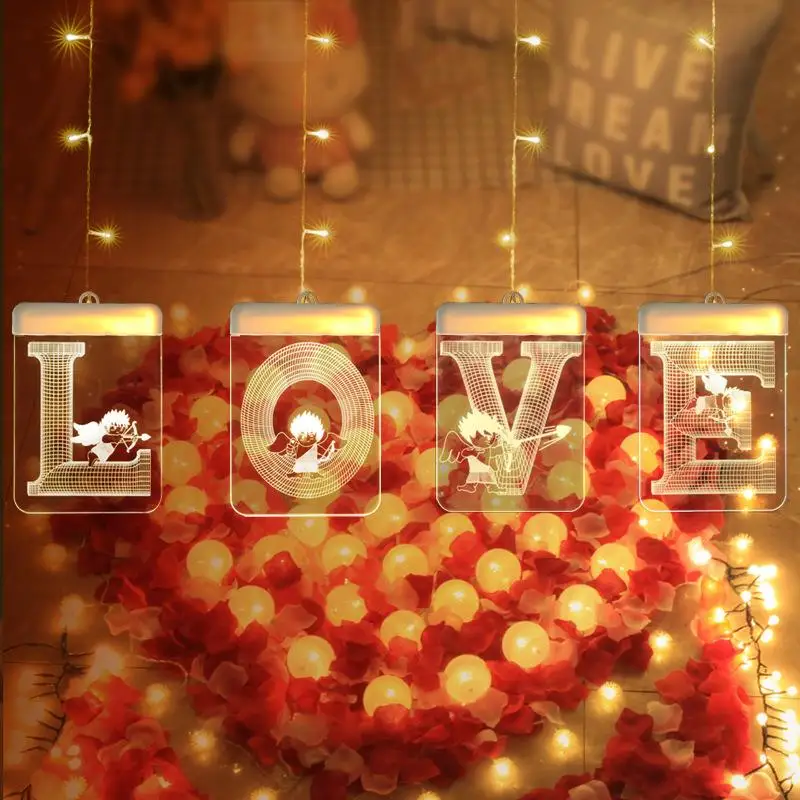 

USB Christmas Curtain Light Christmas String 3D Light String Sturdy Romantic LED Light String Decoration