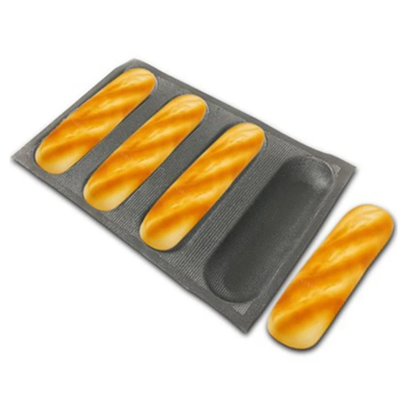 4 Waves Baking Pan Cake Toast Mold Tool Nonstick Perforated Tray Utensil Hot Dog Cooking Bakers Fiberglass T84F | Дом и сад