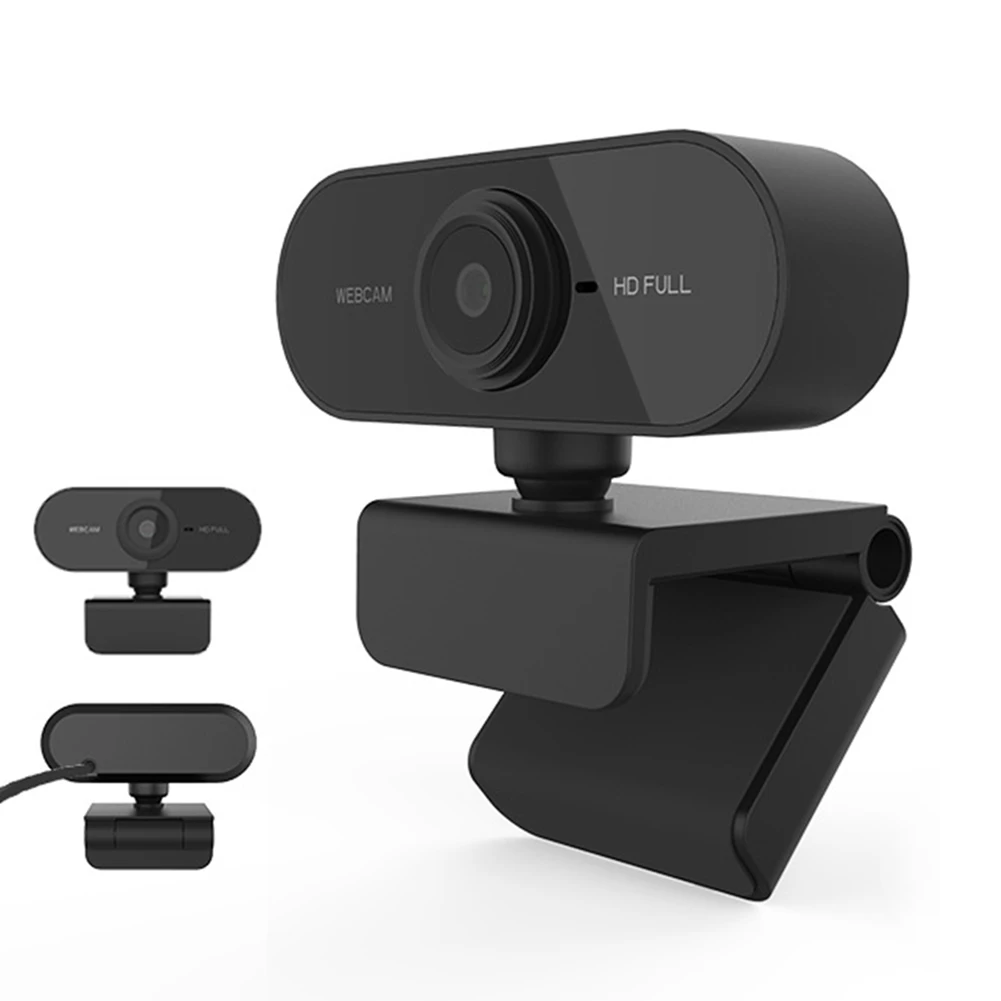 

1080P HD Webcam with Mic Rotatable PC Desktop Web Camera Cam Mini Computer WebCamera Cam Video Recording Work