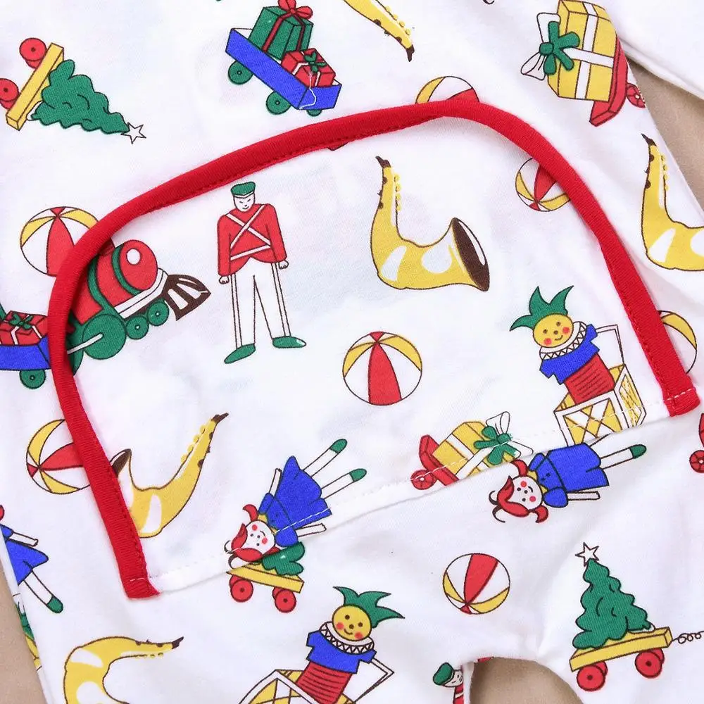 С рождественским принтом Комбинезон для мальчика девочек комбинезон детская