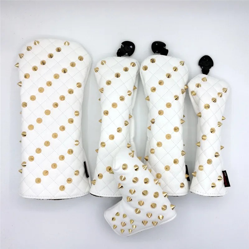 [Золотые заклепки] Премиум Чехлы Для Гольфа Драйвер для игры в гольф обложка