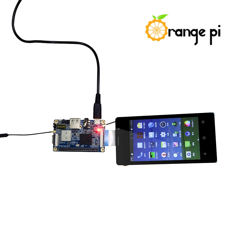 Оранжевая Pi 2G IOT плата + 3 97 дюймовый черный цветной TFT сенсорный ЖК