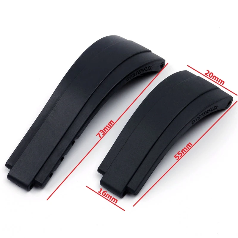 Силиконовый фторкаучуковый водонепроницаемый ремешок для часов 20 мм х 16 Rolex