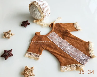 set 30 Шапочка для маленьких мальчиков и девочек+ комбинезоны, Одежда для новорожденных, одежда для выпускного, наряд для фотосессии, аксессуары для фотосессии - Цвет: set 30