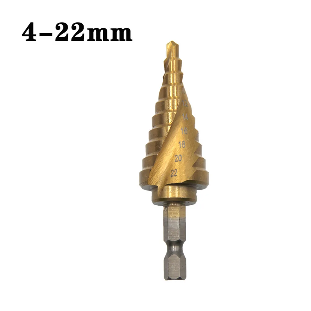 

2/4/5mm Groove Step Drill Bit Metal Wood Aluminum Plate High Speed Steel Hole Cutter Core Drilling Cone Tools Set