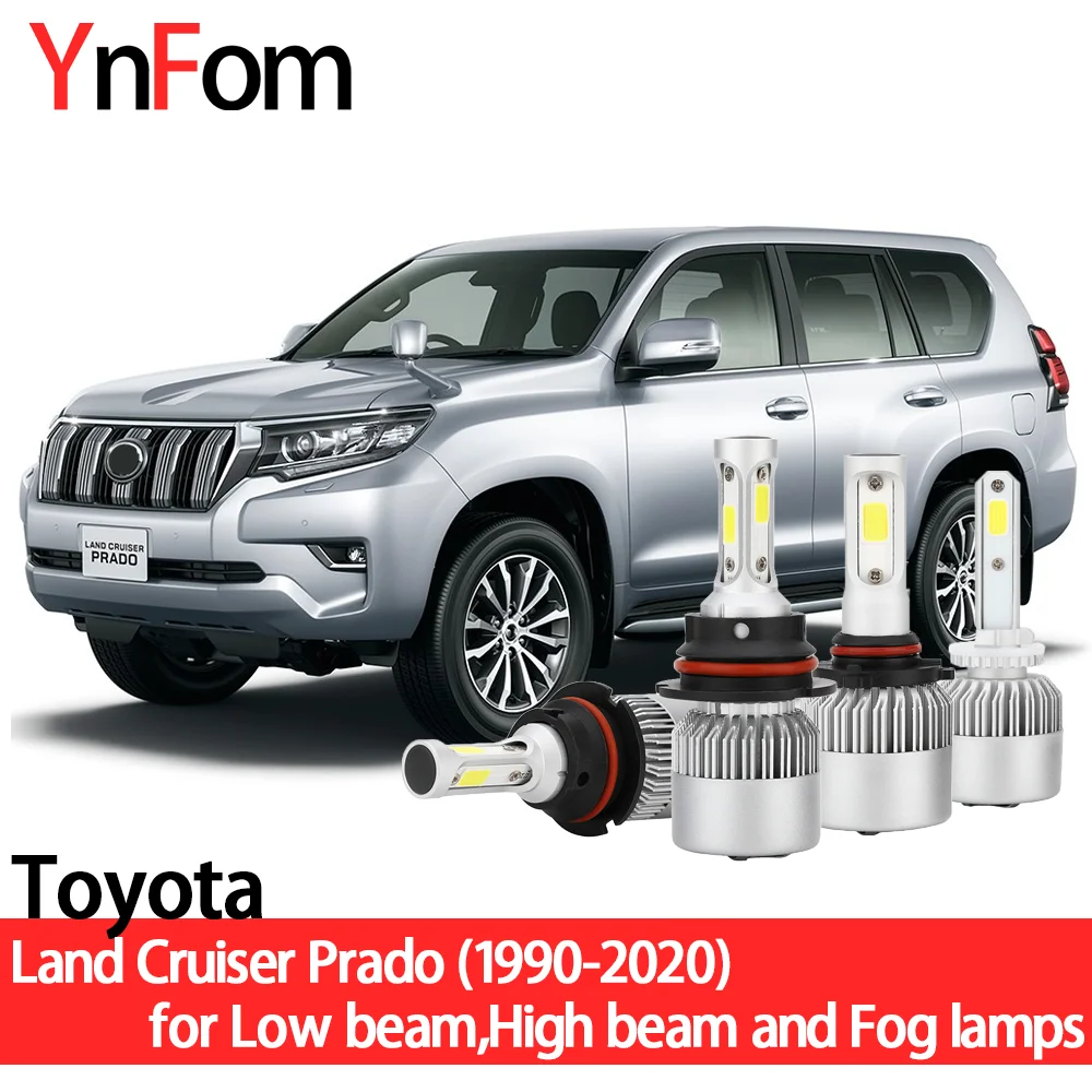 

YNFOM комплект светодиодных фар для Toyota Land Cruiser Prado J70-J150 1990-2020, низкие/высокие/противотуманные фары, автомобильные аксессуары, лампы для автомо...