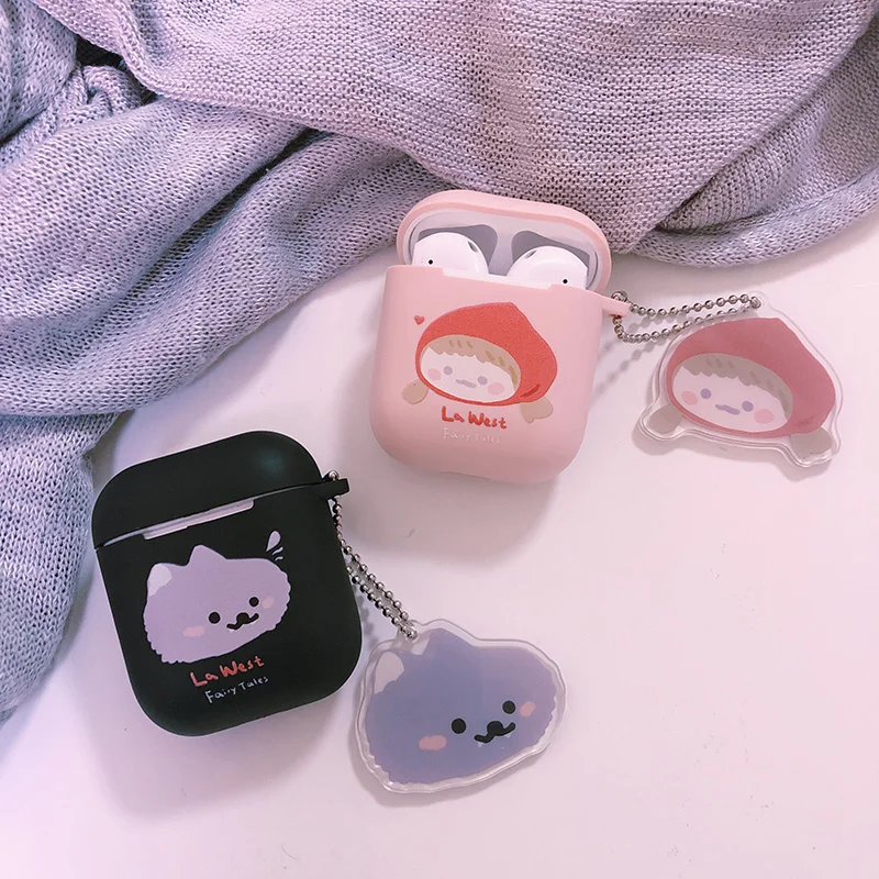 STARRY FOREST Милый чехол с красной шапочкой и волком для airpods 1 2 pro мягкий девочек