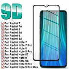 Защитное стекло 9D на весь экран для Xiaomi Redmi 7, 7A, 8, 8A, 9, 9A, 9C, Note 7, 8, 9 Pro, 8T, 9S, закаленное