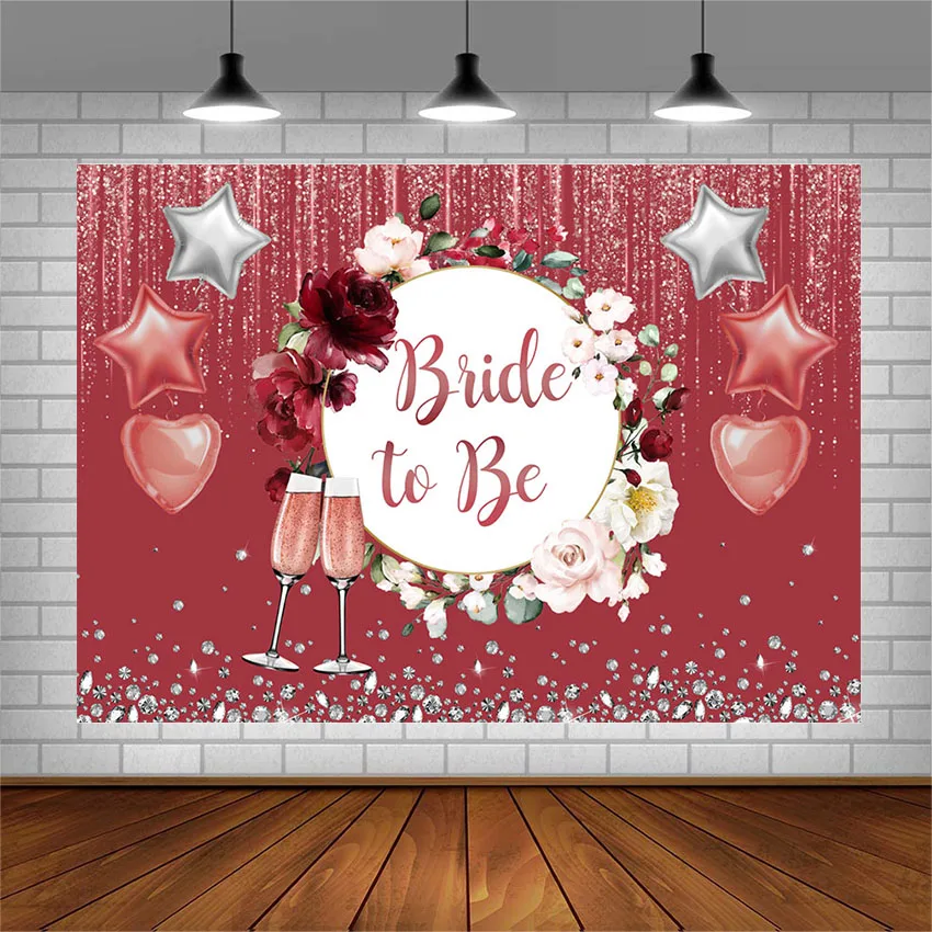 

Фотофон Mehofond для невесты быть шампанским блестящим бриллиантовым цветком воздушными шарами свадебный душ Фотостудия