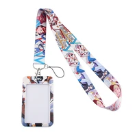 ya97 dear franks anime fashion lanyards id badge holder for student card cover business card with lanyard