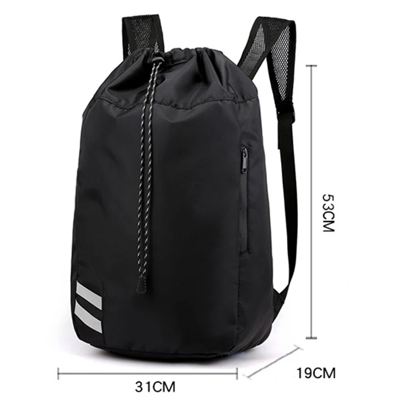 Unisex Sports Backpack Oxford Fabric Bucket Drawstring Waterproof Outdoor Soccer Football Basketball Backpack Travel Gym Bag Hot
