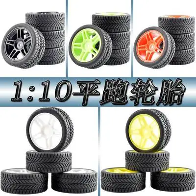 Резиновые гоночные шины на радиоуправлении 1 комплект 4 шт. обод колеса для