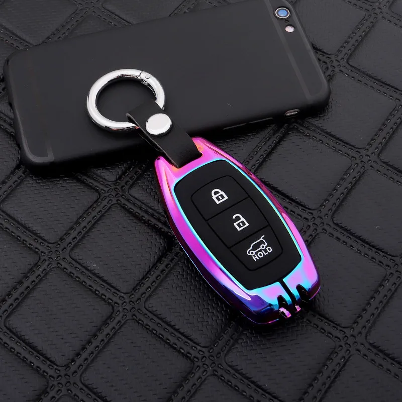 

Galvanized Alloy Car Key Case for Hyundai i30 Ix35 Solaris Azera Elantra Grandeur Ig Accent Santa Fe Verna 2017 2018 Cover