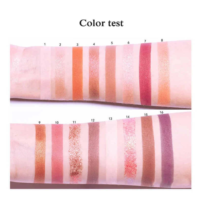 16 цветов блестящие тени для век Палитра водонепроницаемые матовые мерцающие