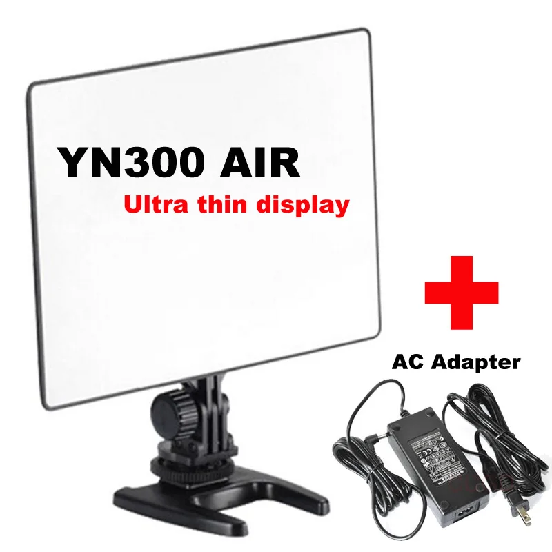 YONGNUO YN300 AIR Pro светодиодный светильник для камеры Canon Nikon + адаптер переменного
