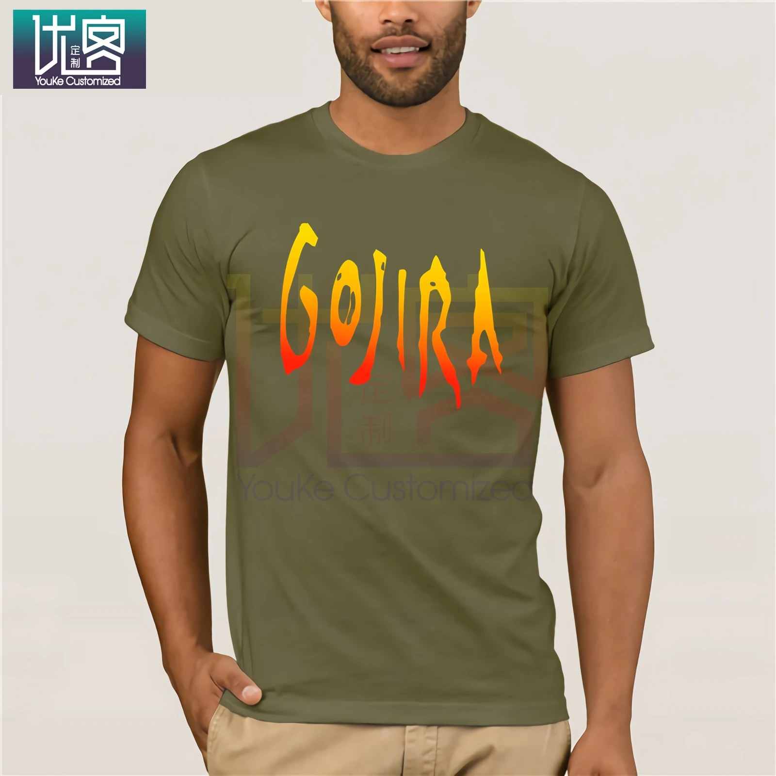 Футболка Gojira одежда популярная футболка футболки с круглым вырезом из 100% хлопка