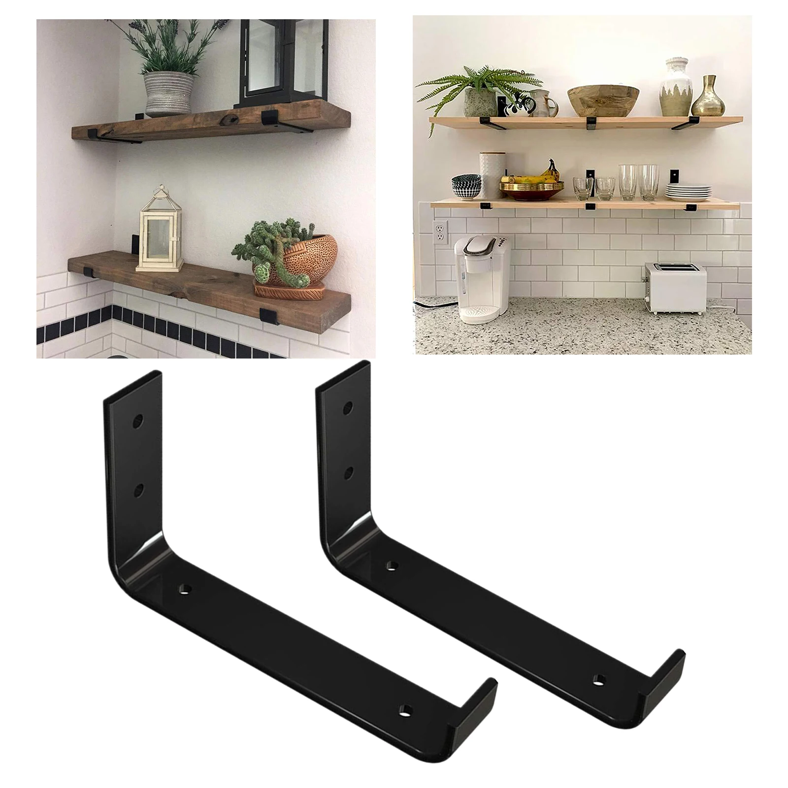

Iron Shelf Brackets for Home Art Wall Mount Kitchen Office Bar Space Saving