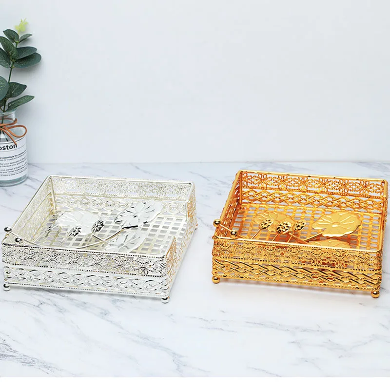 Металлический лоток для хранения украшений Дисплей пластина