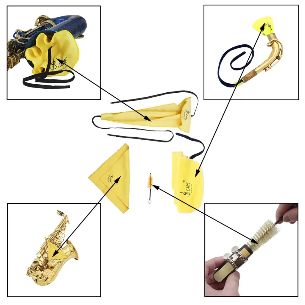 

4 in 1 Sax Maintenance Kit Cleaning Mouthpiece for Cleaning Cloth