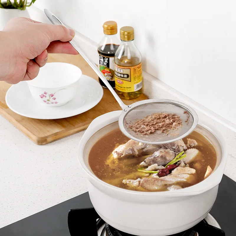 S/M/L Размер тонкой сетчатой проволоки масляный фильтр половник дуршлаг сито для