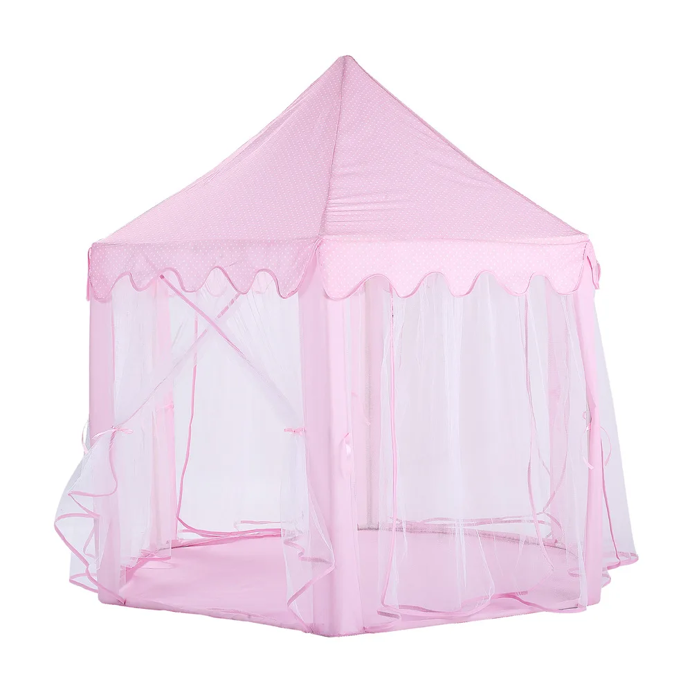 

Cross-border children's tent princess castle hexagonal mesh yarn ocean ball pool game room mosquito net baby toy house