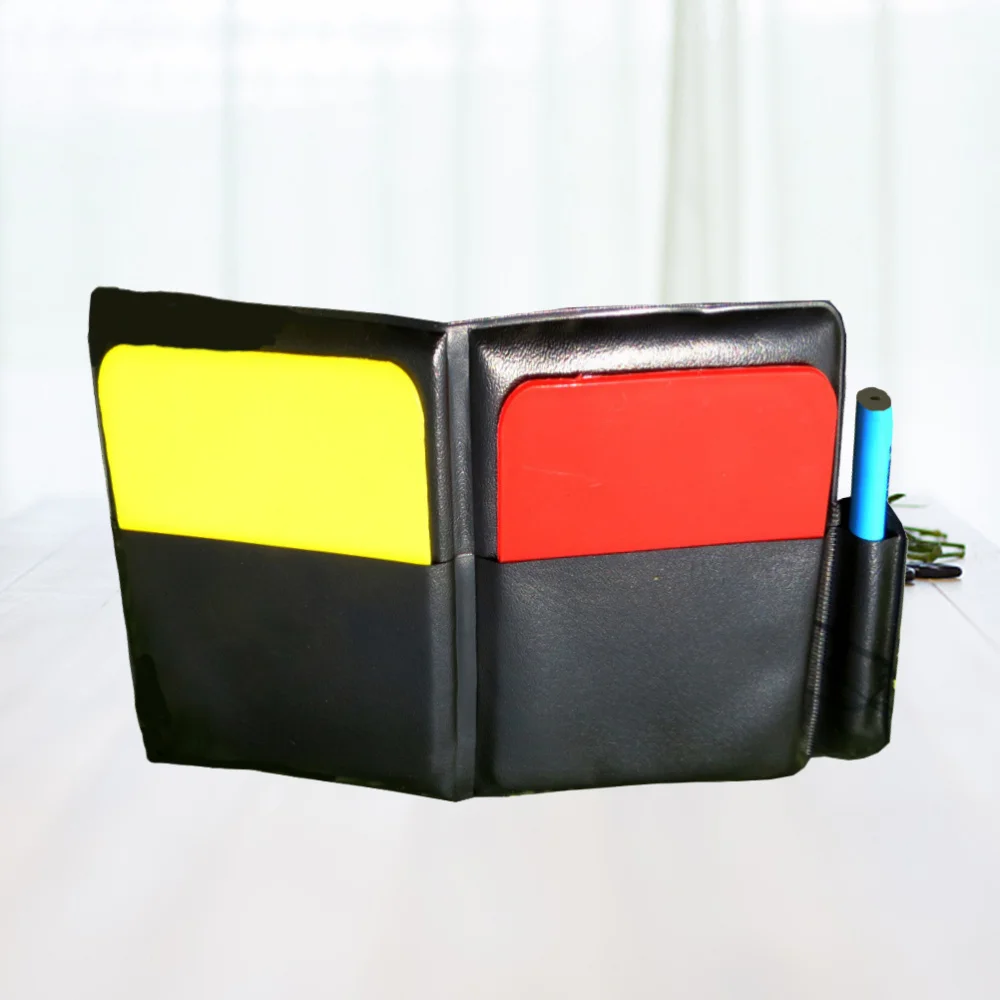 

Red Yellow Set Referee Set Football Referee Flag Side Coin Judge Flipping Set
