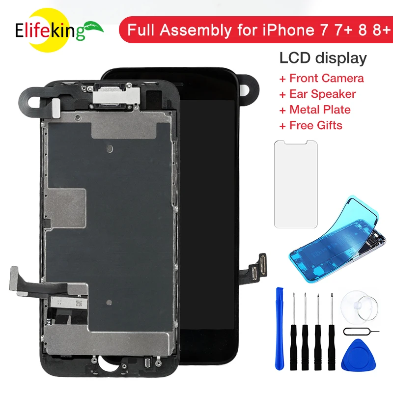 AAA полный комплект для iPhone 7 8 7Plus 8P ЖК дисплей сенсорный экран дигитайзер в сборе