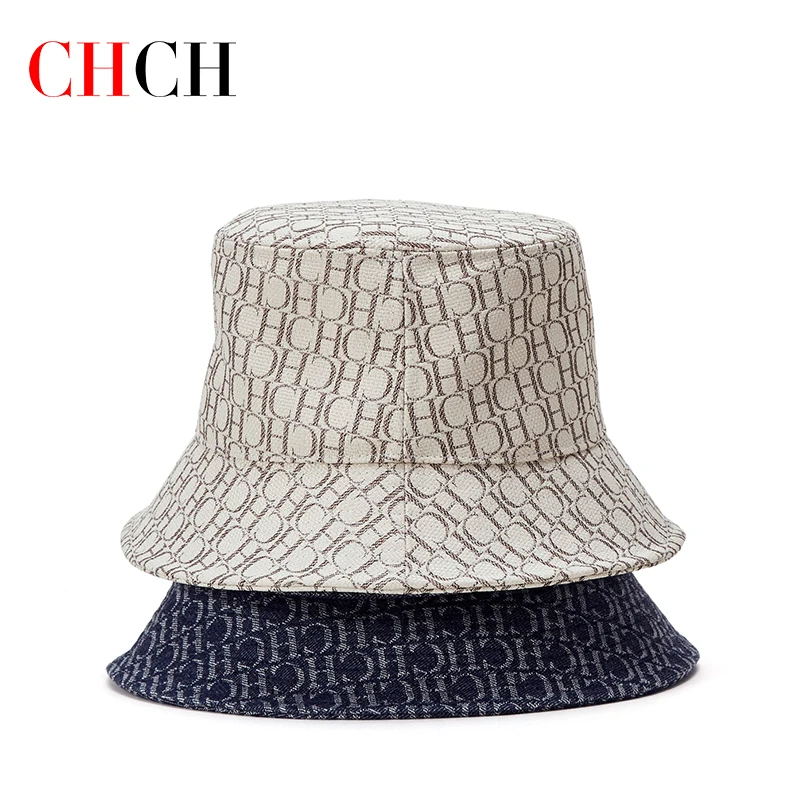 

CHCH Women Jacquard Hats For Men Cap Beige Blue Color Fashion Hat for Adult