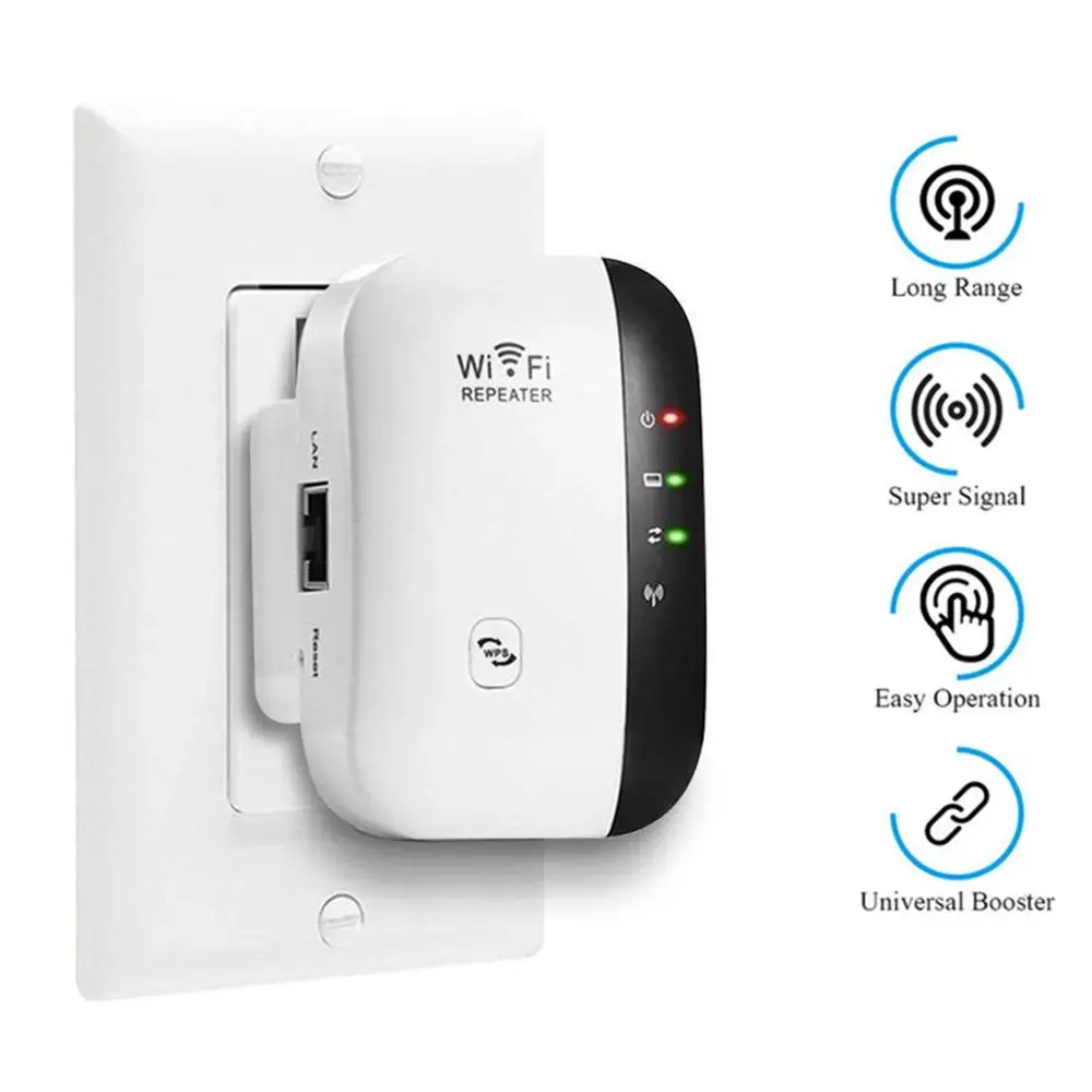 Wifi Repeater 300 Mbps Range Extender Signal Amplifier Booster WPS Access Point 802.11n EU US plug | Мобильные телефоны и