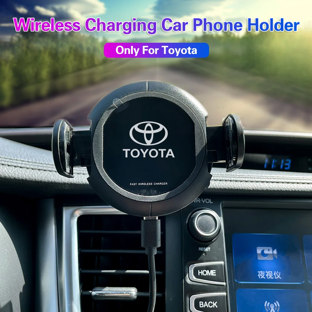 

Автомобильный держатель для телефона Toyota Camry Corolla Highlander CHR RAV4 2018-2021, GPS, беспроводная зарядная подставка, аксессуары
