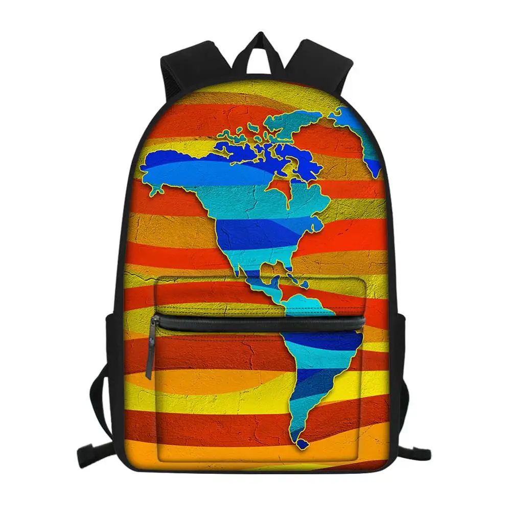 

Спортивные школьные ранцы Kui Liu с принтом карты мира, рюкзак унисекс для студентов-подростков, ранец на плечо для ноутбука для женщин и мужчи...