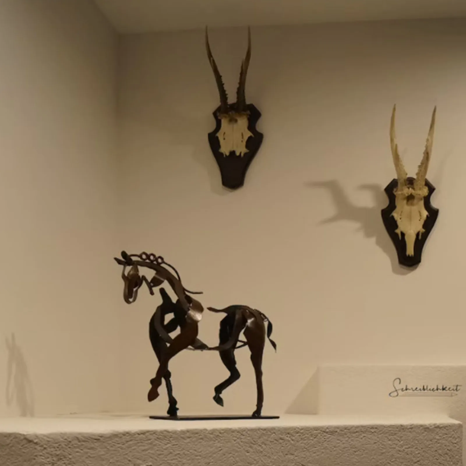 Уникальная металлическая статуя ручной работы трехмерная ажурная Adonis-horse
