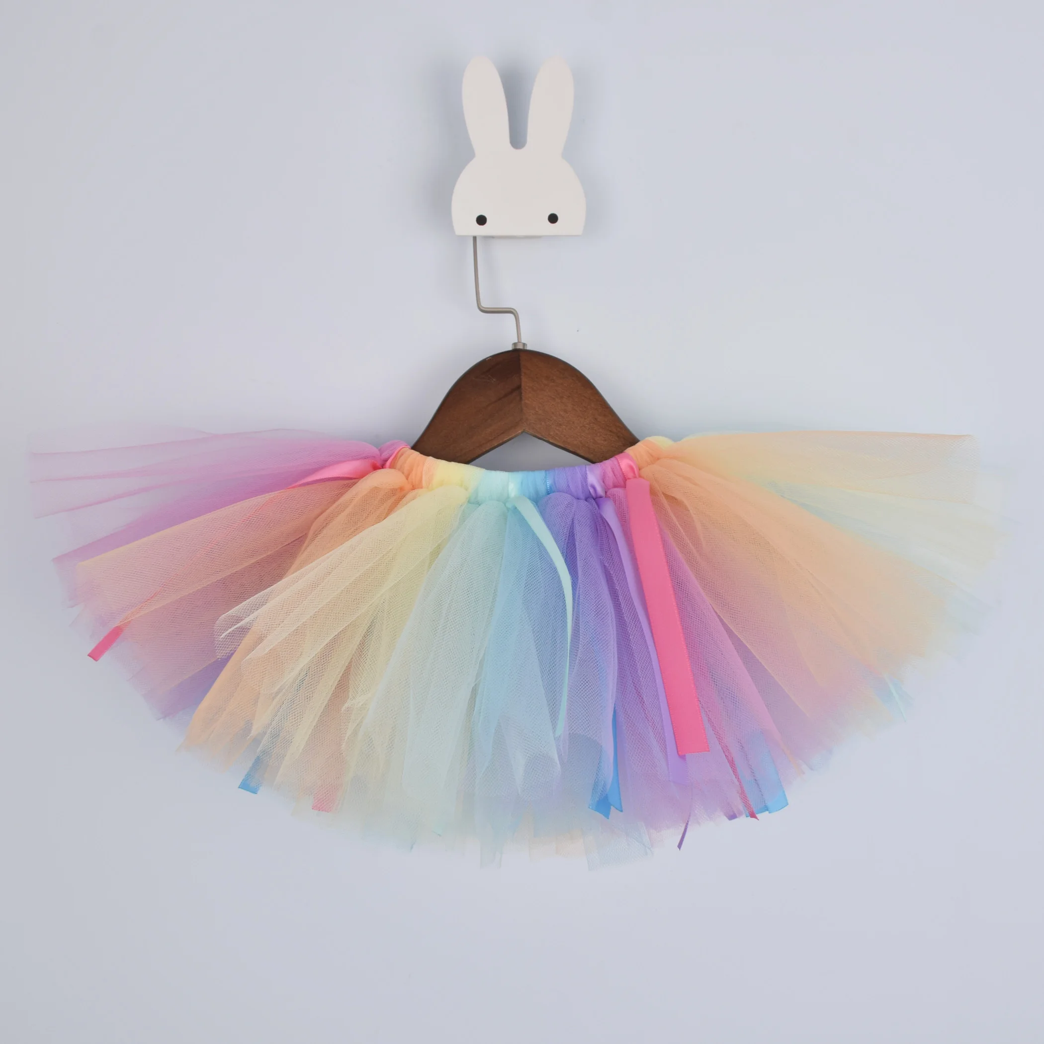 Пастельная Радужная юбка пачка для девочек детская фатиновая первого дня