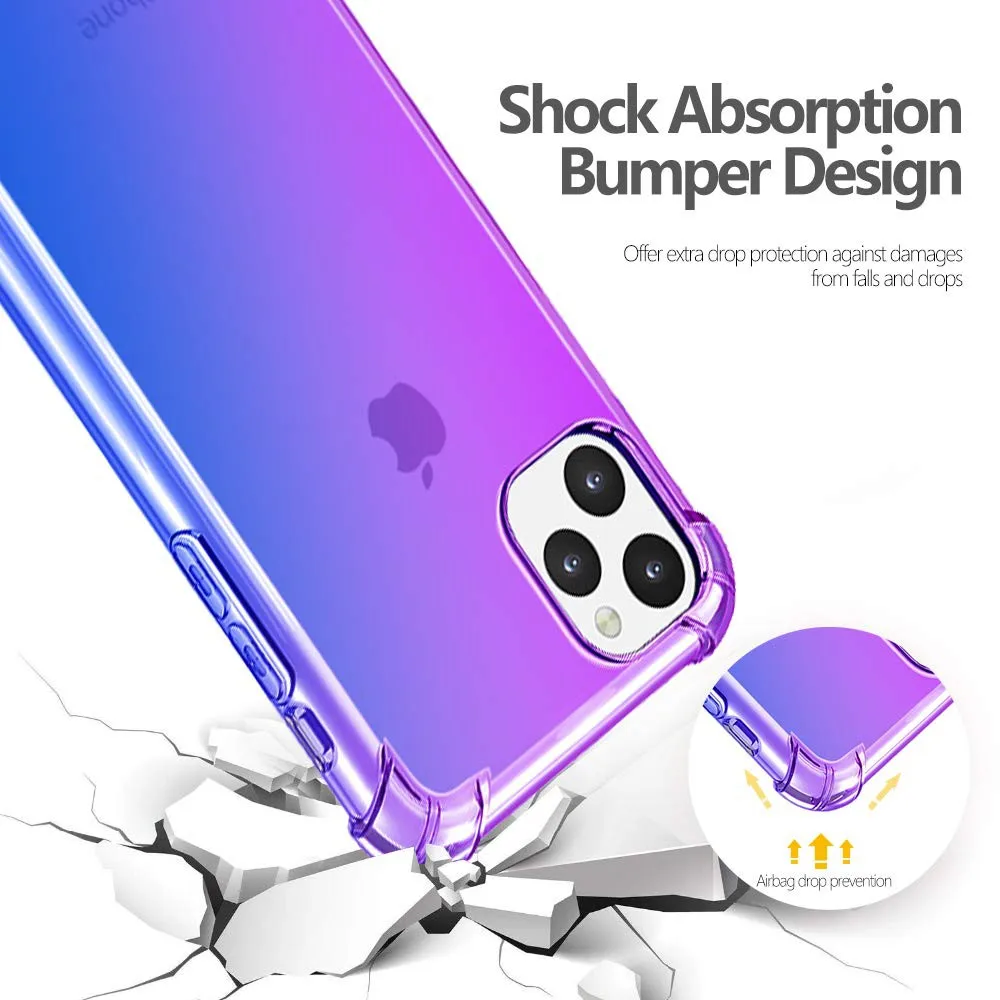 Rainbow Silicone Case For iPhone 11 Pro Max Gradient Clear Cover XS XR X 8 7 Plus 6 6s Soft TPU Coque Shell |