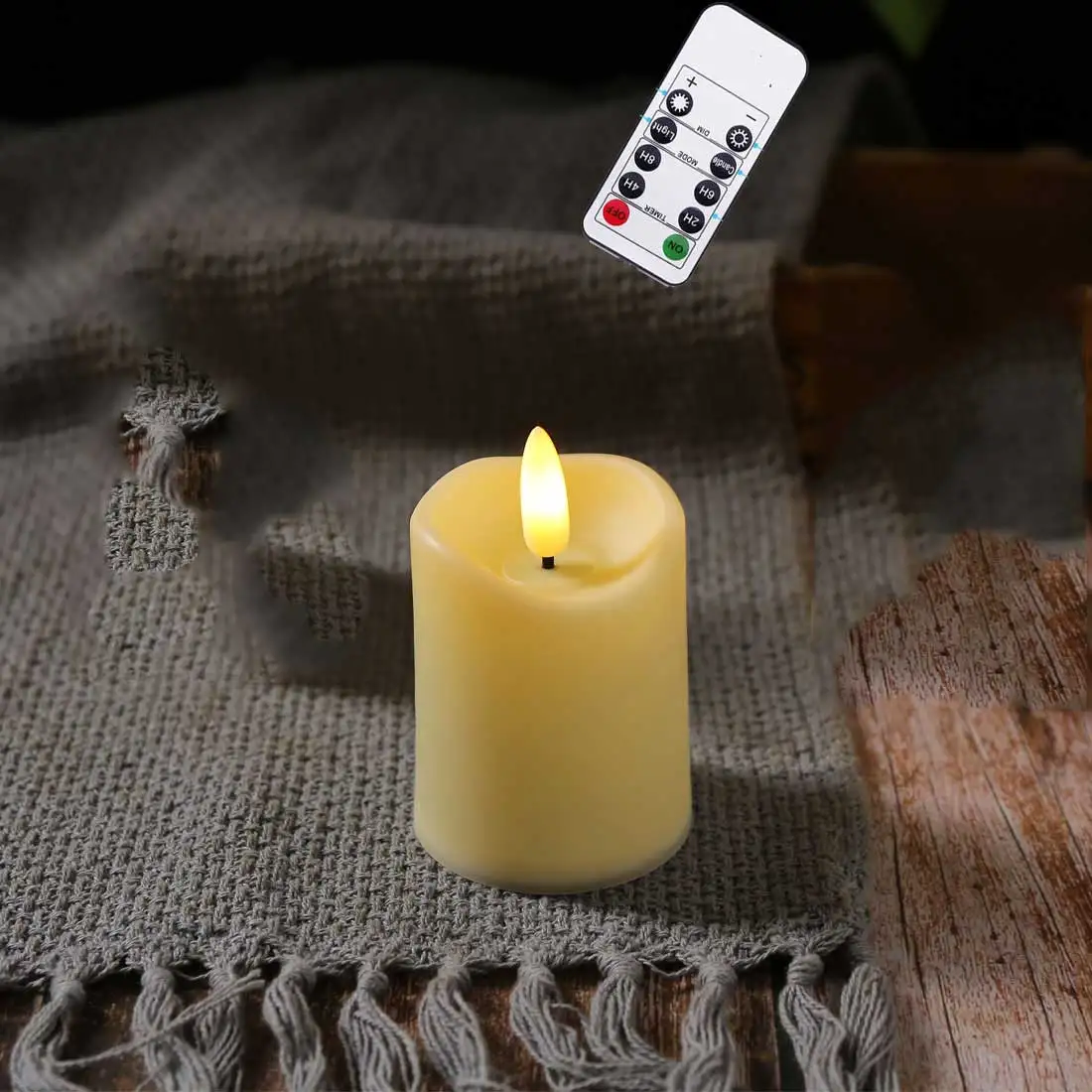 

1 Pieces Remote Control Valentines Day Candles,Flameless Flickering Battery Powered Electronic LED Tealights For Wedding
