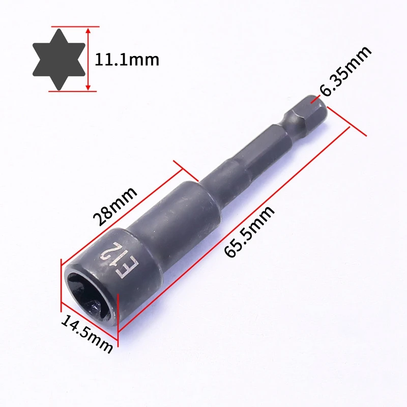 

1/4 Inch Torx Star Socket Set Femal E Type Sockets Wrench Head for Drill or Cordless Screwdriver