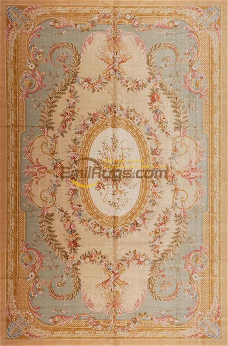 Goede Franse Koninklijke Tapijten Handgemaakte Nieuwe Aanbieding Gesneden Rechthoekige Luxe Wol Breien Tapijten