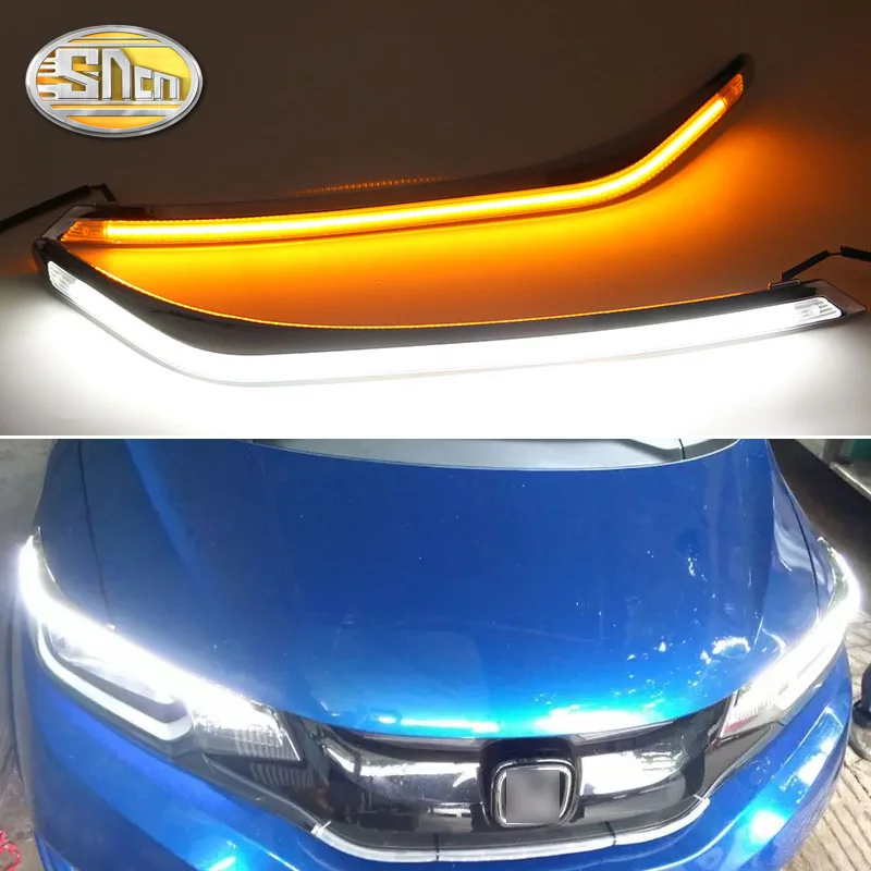 Для Honda Jazz Fit 2015 ~ 2018 автомобильный Стайлинг светодиодный светильник для бровей и