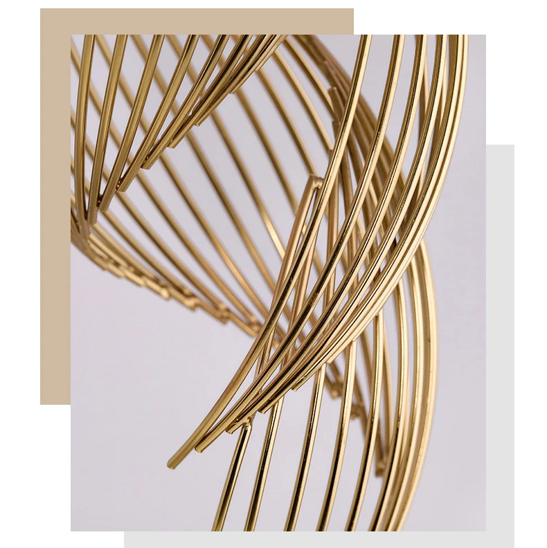 Современный Креативный абстрактный скручены в форме раковины из золотистого