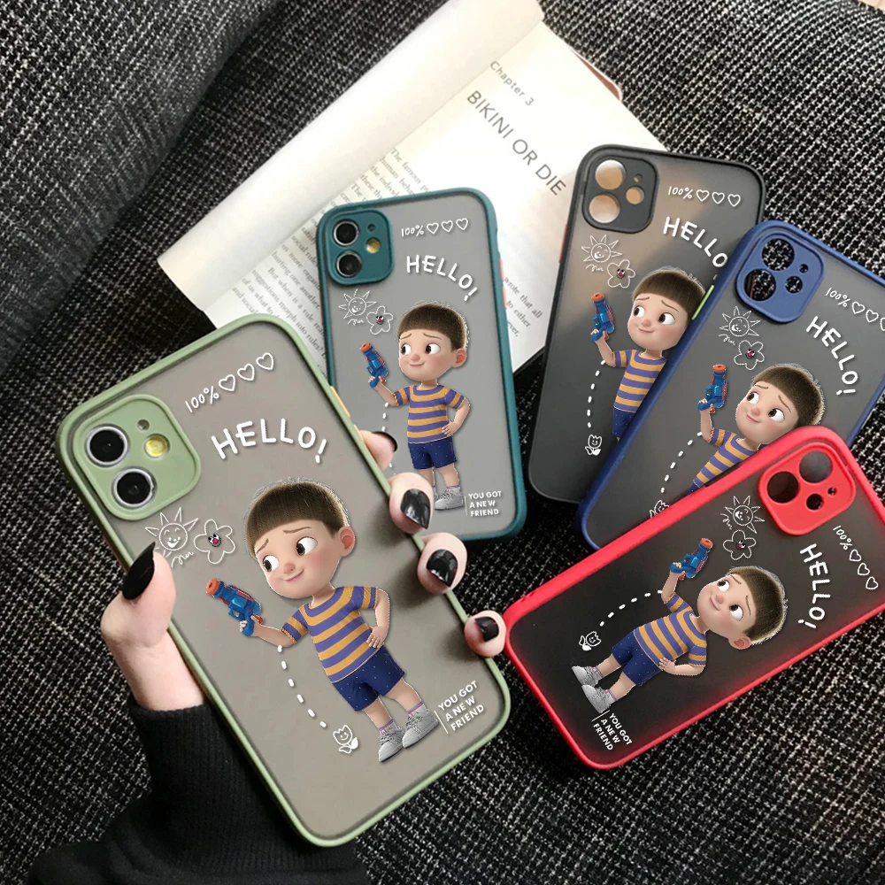 

Phone Case For Xiaomi 9SE 9T 11 11T 6 6X 8 10T Poco X2 F2 F3 X3 M3 NFC Pro GT Lite NE 5G Boy Frosted Transparent Shockproof Case