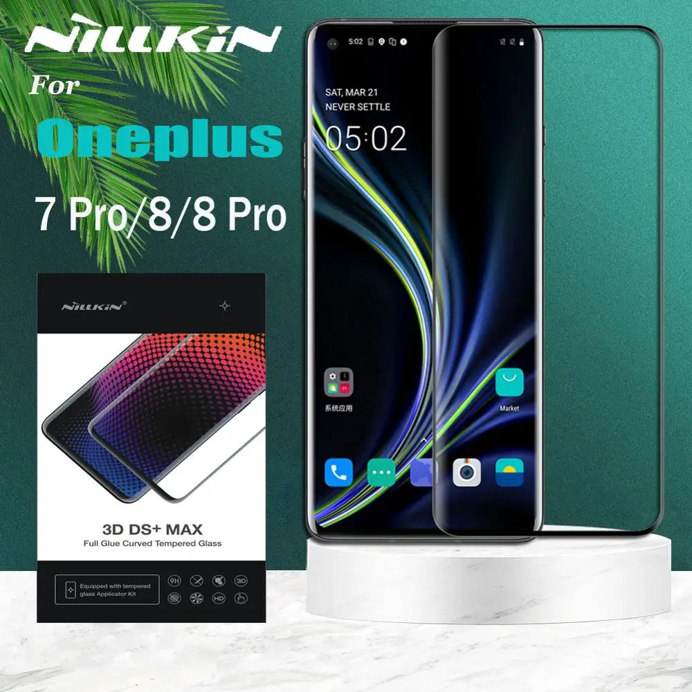 Oneplus 9 8 Pro закаленное стекло 7 защита для экрана Nillkin 3D полное покрытие 9D Edge