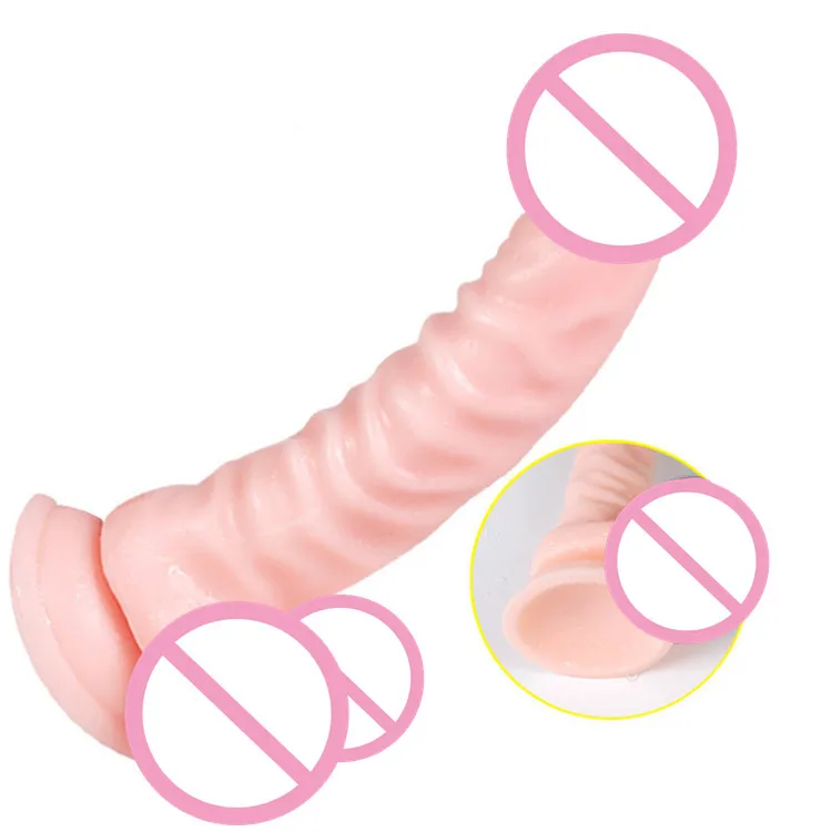 Мягкий фаллоимитатор из толстого силикона с присоской искусственный член