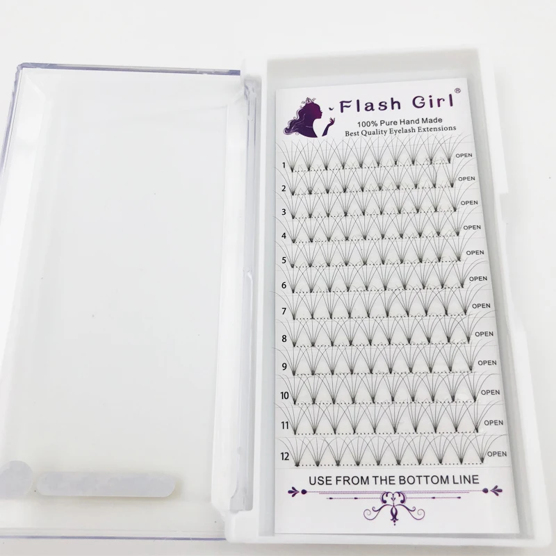 Flash Girl оптом 3D 0.07C готовый объемный веер фотография|Накладные ресницы| |