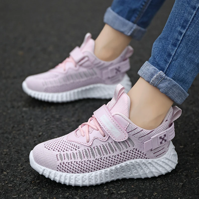 

Summer Kids Shoes Children Running Sneakers Comfortable Sports Outdoor Boys Girls Flywoven Breathable Soft Casual Child Footwear