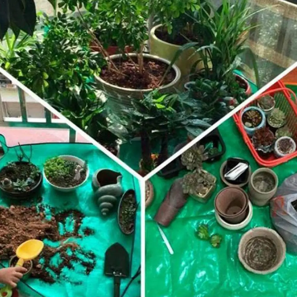 

Plant Potting Mat PE Gardening Potting Mat Gardening Waterproof Foldable Mats Flowerpot Pad Transplanting Reusable Pad Mat A4P5