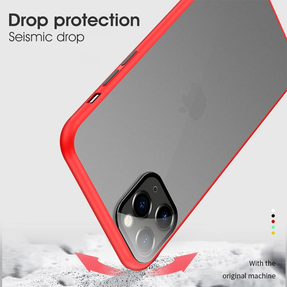 Матовый Акриловый чехол для телефона Apple iPhone 11 силиконовый Pro Max Capa 11Pro прозрачный |