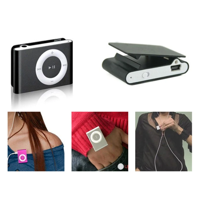 Водонепроницаемый зеркальный портативный mp3-плеер с мини-зажимом спортивный