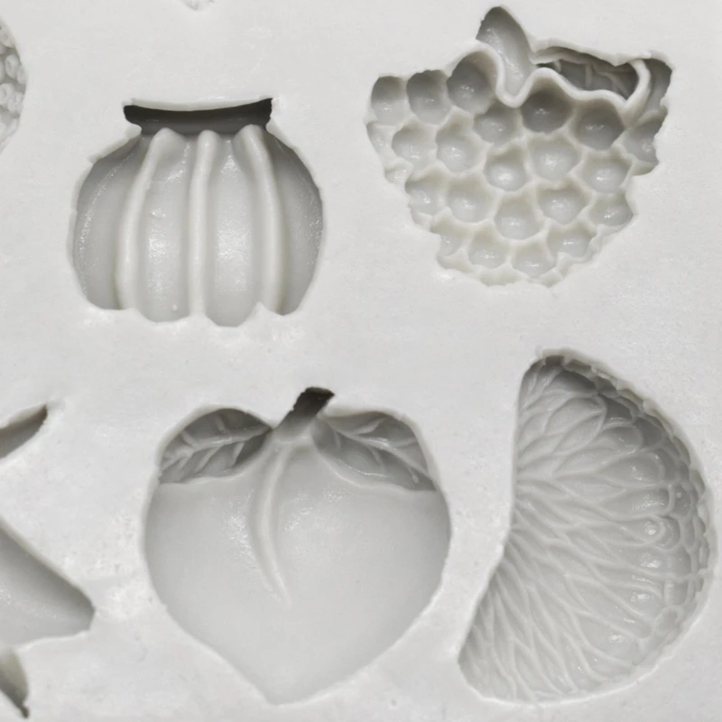 

9 Cavity 3D Fruit Strawberry Pineapple Silicone Mold for Baking Cake Fondant Candy Chocolate Decorating Tools