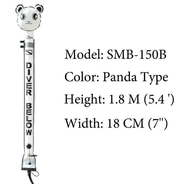 

1.5M/1.8M Animals Scuba Diving Inflatable Safety Sausage Signal Surface Buoy (SMB) Tube